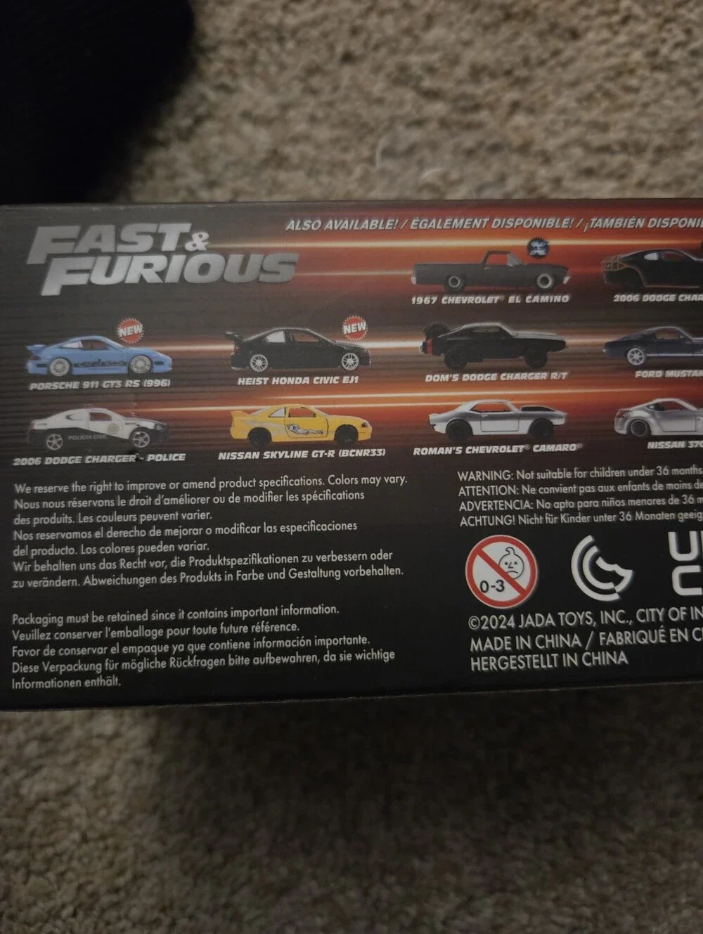Fast N Furious Diecast Car